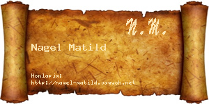 Nagel Matild névjegykártya
